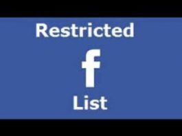 facebook restricted friends list