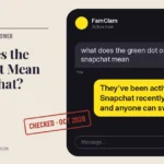 Chat screen illustration. Question: what does the green dot on snapchat mean Reply: They've been active on Snapchat recently. It's not live, and anyone can switch it off.